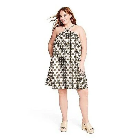 Agua Bendita | Dresses | Agua Bendita Womens Palm Print Halter Neck Mini Dress Cream Xxl Nwt | Poshmark Agua Bendita | Dresses | Agua Bendita Womens Palm Print Halter Neck Mini Dress Cream Xxl Nwt | Poshmark
